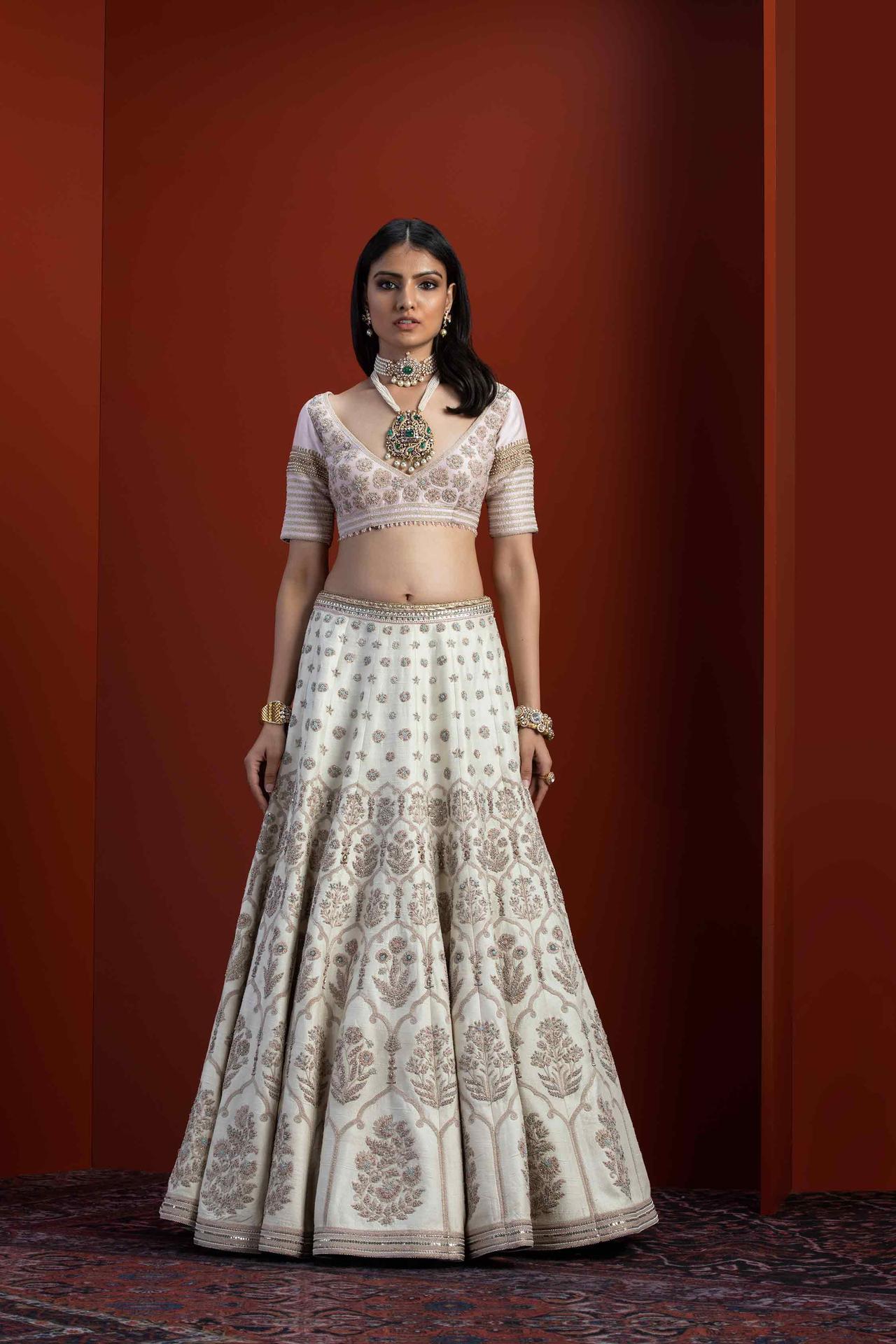 Wedding Wear White Lehenga Choli For Girls | TheIndianFab-hoanganhbinhduong.edu.vn