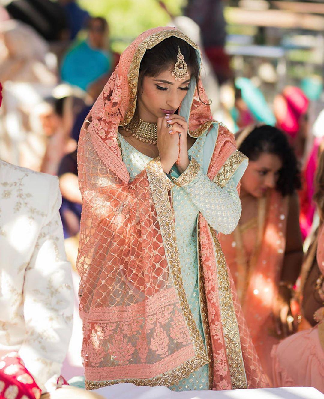 Gorgeous Sikh Wedding With A Custom Designed Bridal Lehenga | WedMeGood