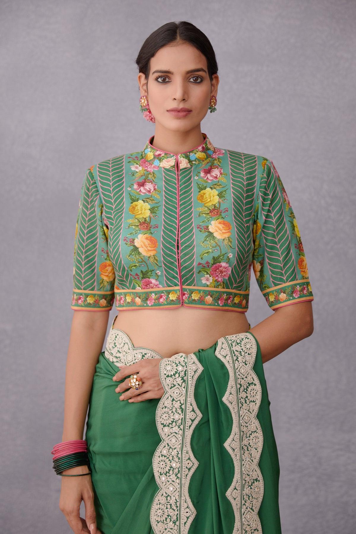 Cotton Saree Blouse Designs
