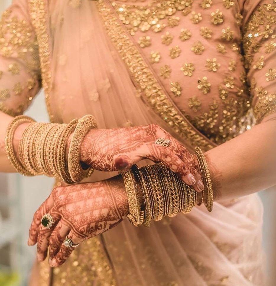 Baby-pink bangles set