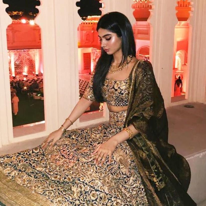 Buy Beautiful Golden Color Designer Lehenga Sequince Lengha Choli Wedding  Festival Ceremonial Bollywood Lehnga Blouse for Women Gifts Suit 1 Online  in India - Etsy