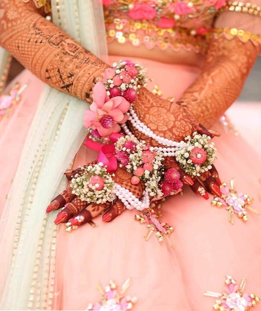 Blossom Adornments: Captivating Flower Jewelry for Haldi Mehndi Wedding  baby shower