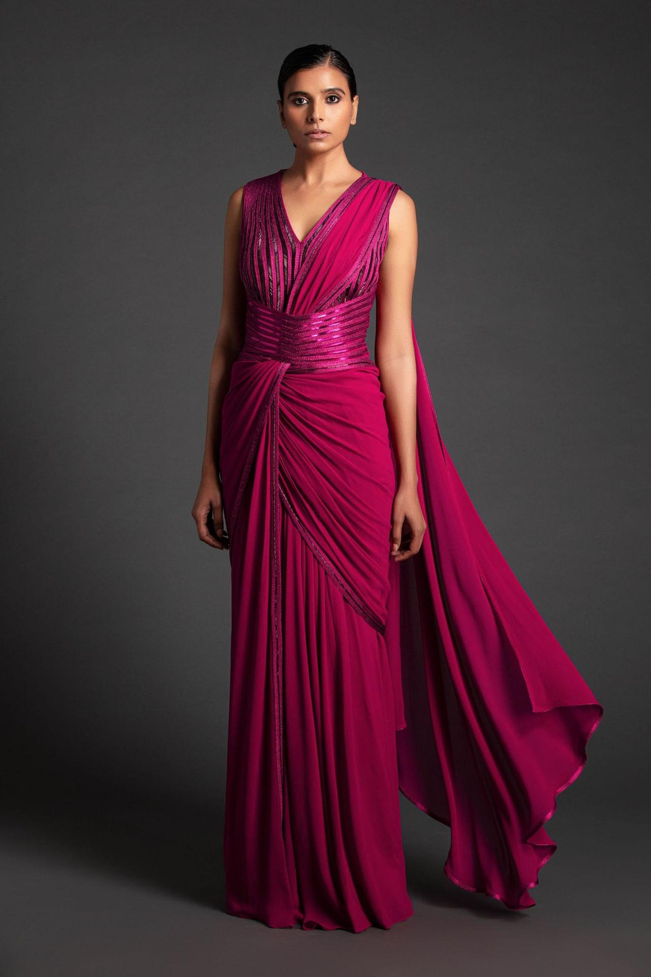 Dark pink color clearance dress