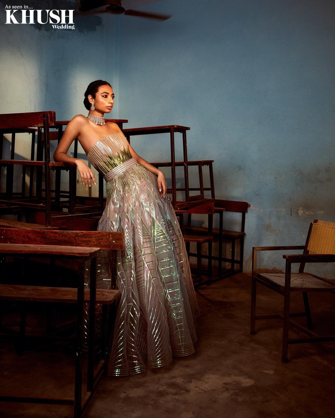 Bollywood Floral Printed Designer Indo-Western Dress for Wedding and  Engagement