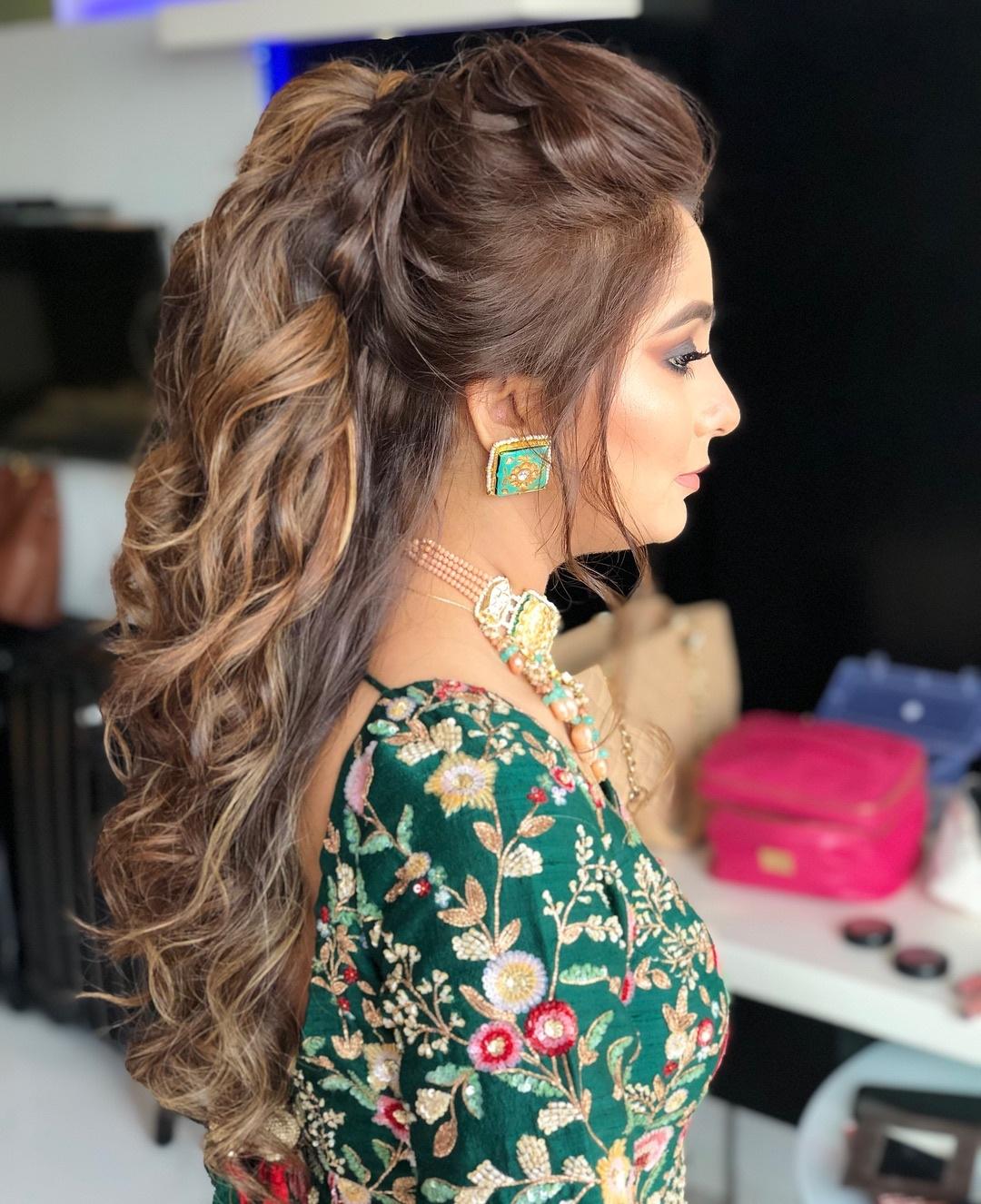 17 Voguish Ponytail Hairstyles For Brides To Try This Wedding Season! |  High ponytail hairstyles, Stylish ponytail, Messy ponytail hairstyles