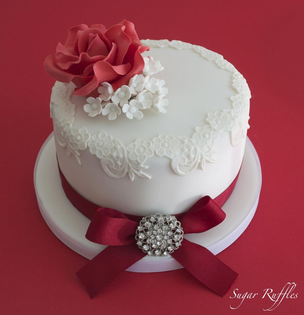 Mom Dad Anniversary Cake - Fondant Cakes - Delivery in Lahore