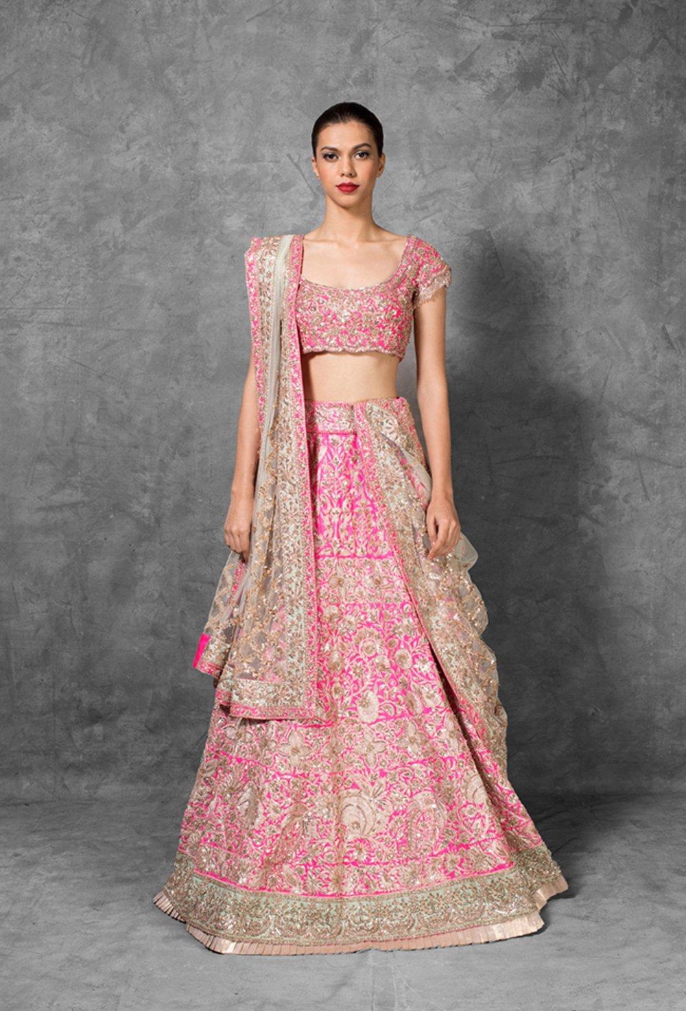 Checkered Jacqueline Lehenga ~ Manish Malhotra (2013) | SareeBride