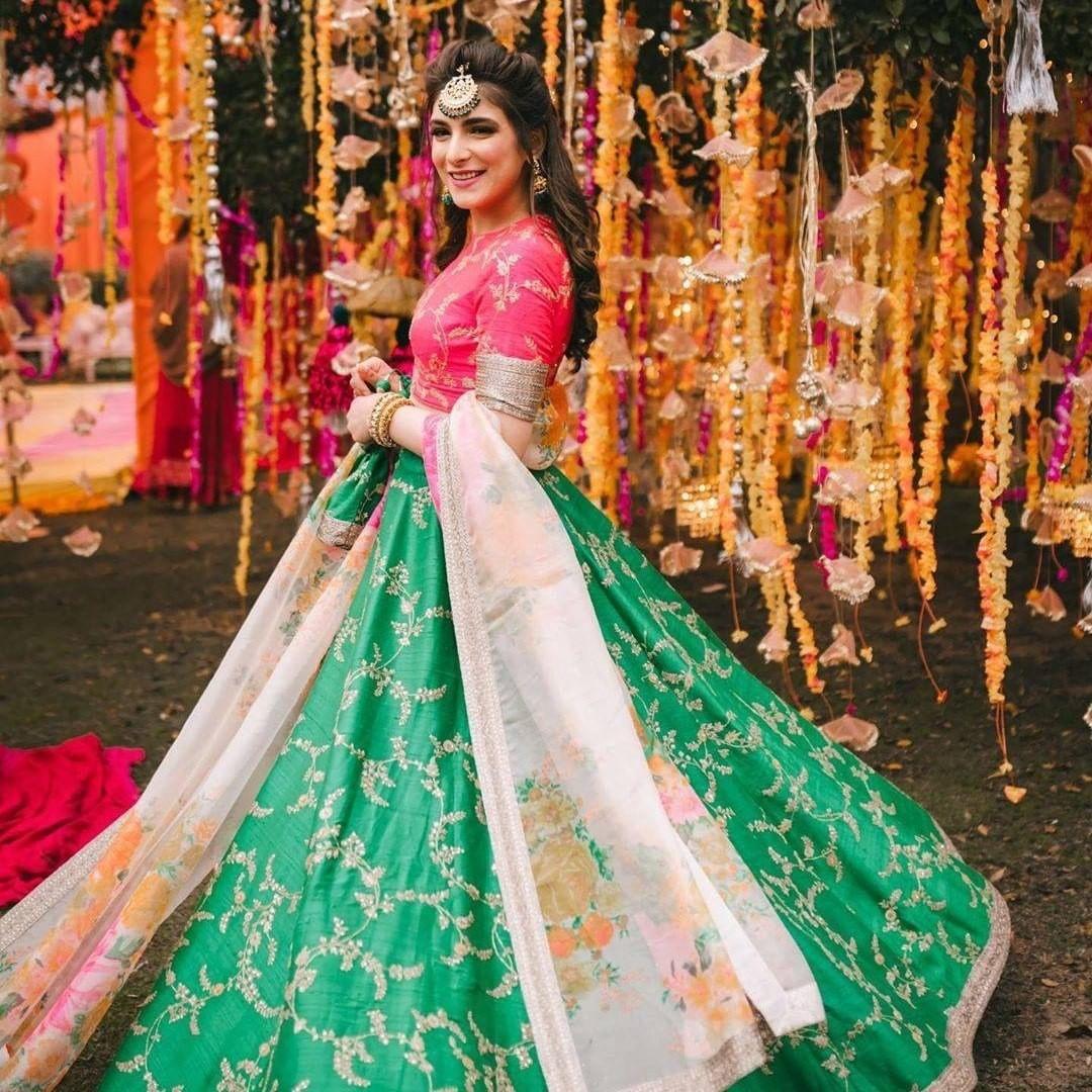 20+ Mehendi & Haldi Outfits That Brides Got Stitched On Their Own! |  WedMeGood