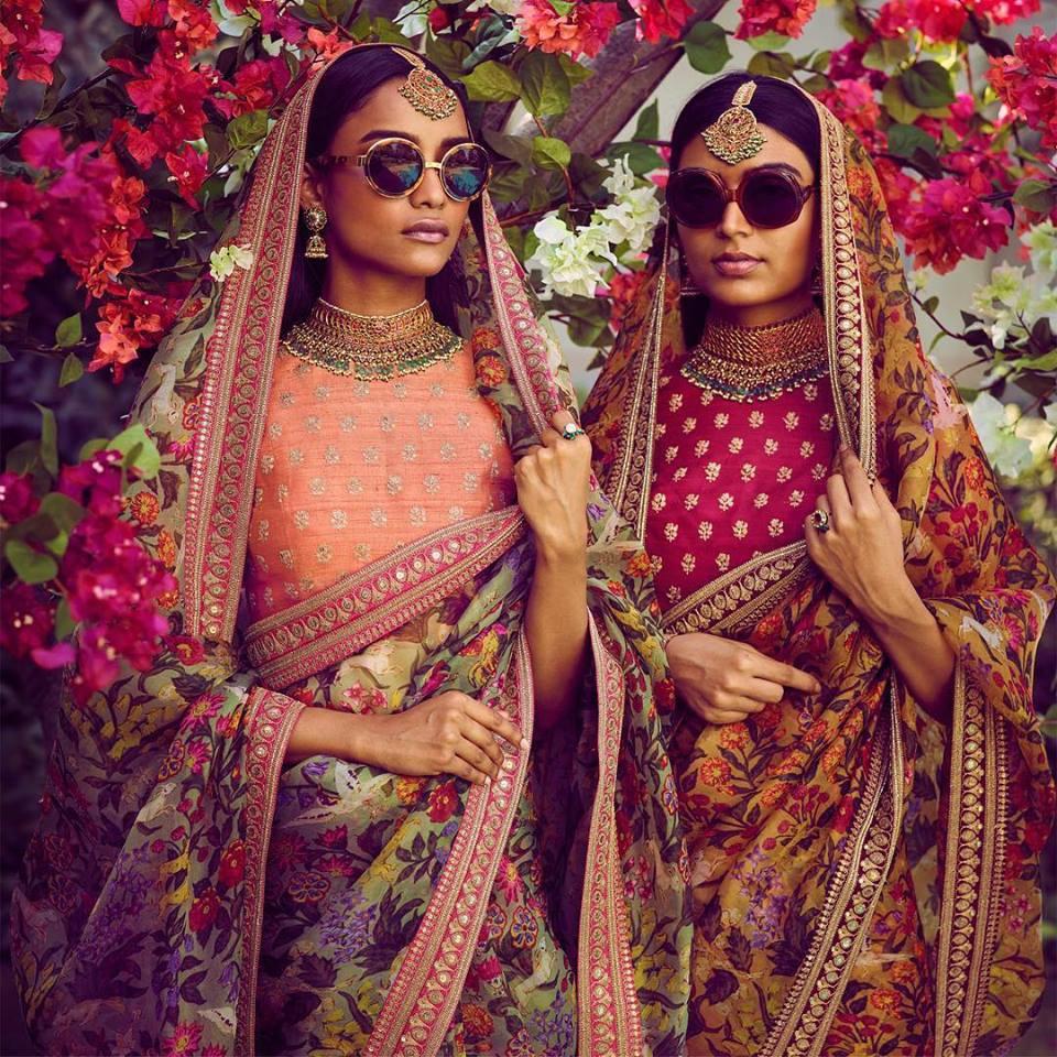 Sabyasachi - Organza sarees with embroidered borders are... | Facebook