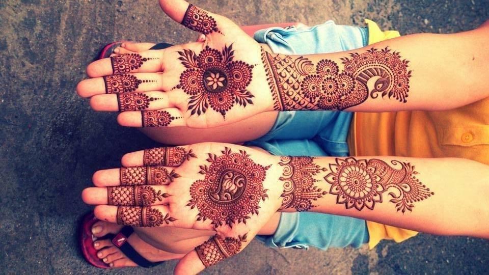 EASY ROUND MANDALA MEHNDI HENNA DESIGN FOR PALMS - YouTube