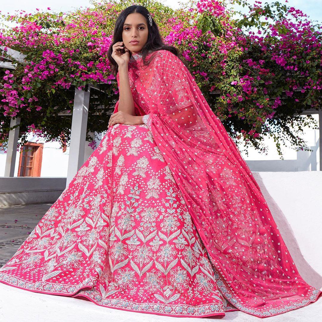 Baby in Peach and Pink Lehenga - Indian Dresses