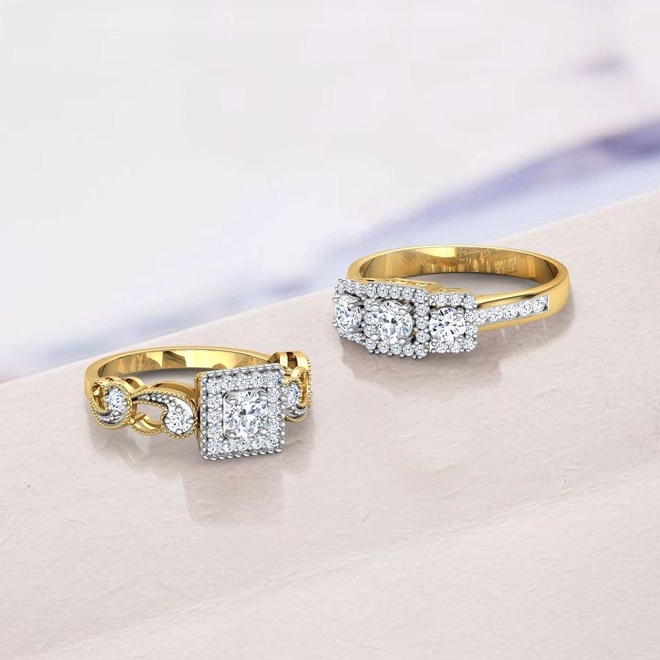 Syra Scatter Diamond Band | The Trinity Collection For Her | CaratLane
