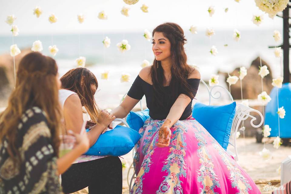 Dark Blue Sarees With a Unique Blouse to Match for the Brides