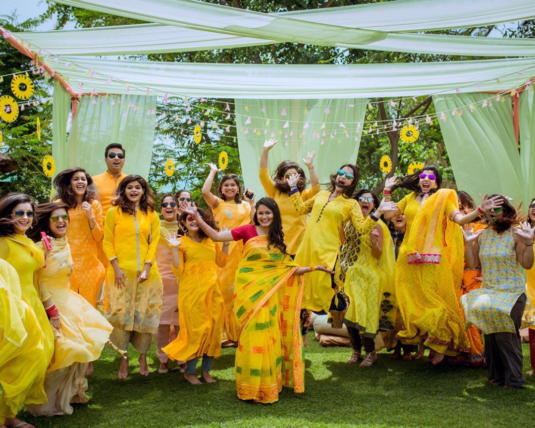 40085 haldi ceremony dresses candid tales sarees different blouse