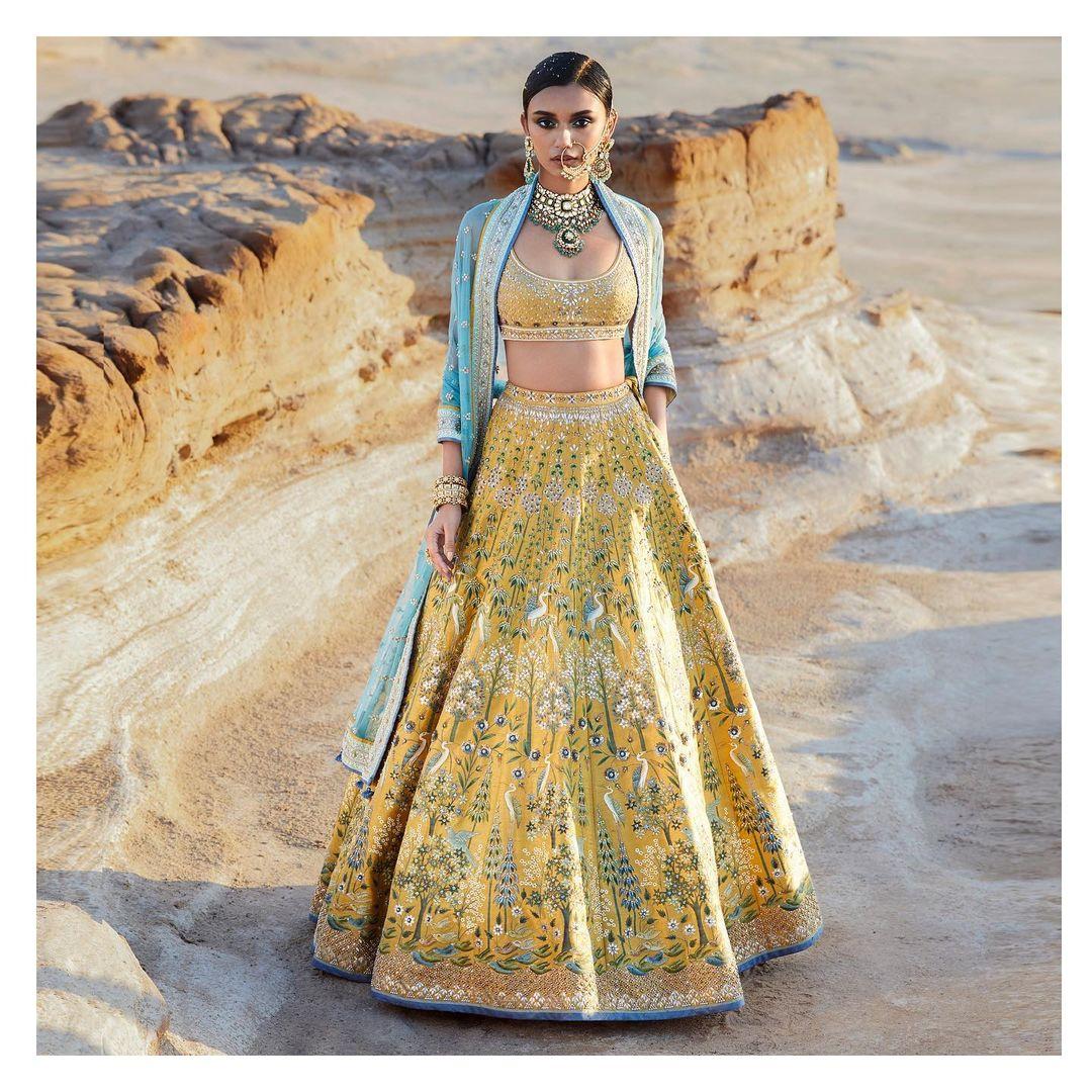 Shop Designer Pure Silk Zari Work Bridal Lehenga For Women India & USA –  Sunasa