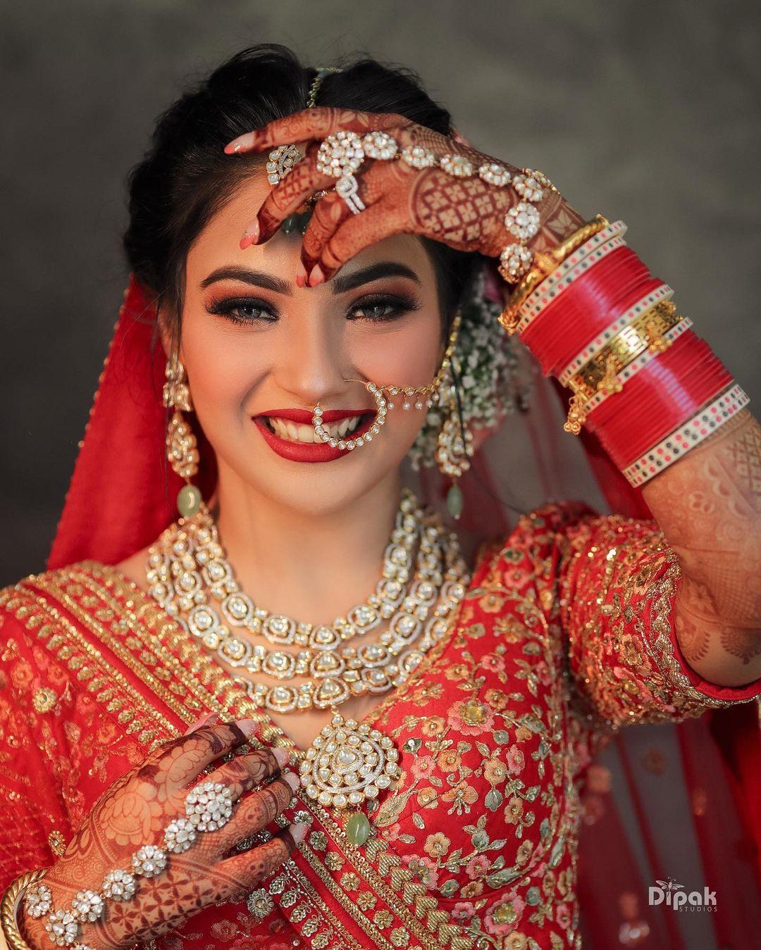 Nath Designs | Bridal eye makeup, Bridal jewelry, Bridal jewelery