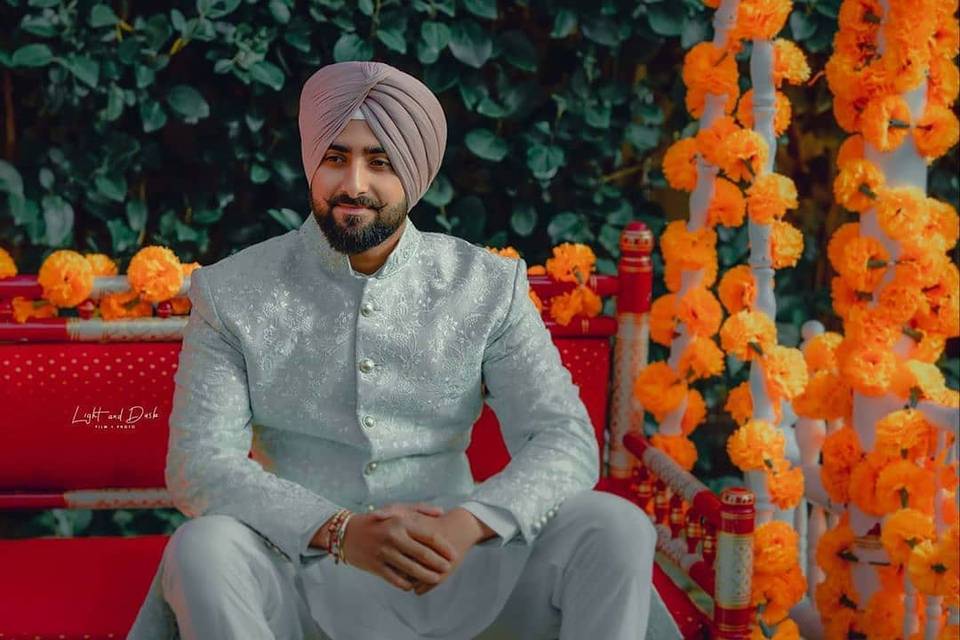 Suave Shades of Blue Sherwani for the Dapper Grooms-to-be