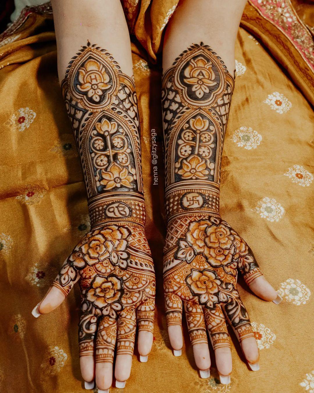 arabic front hand mehndi design | Mehndi designs for kids, Back hand mehndi  designs, Full hand mehndi designs