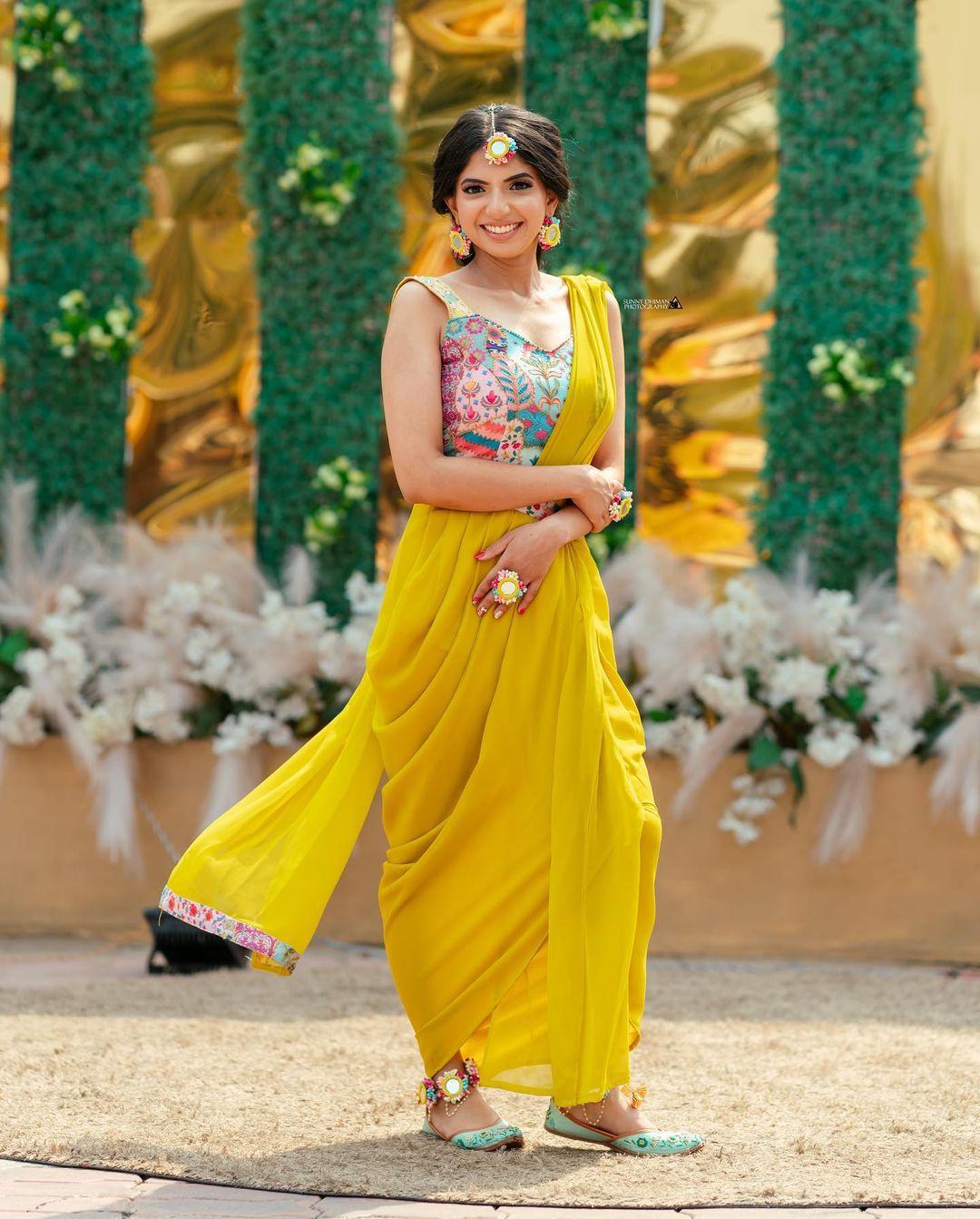 haldi dress for bride