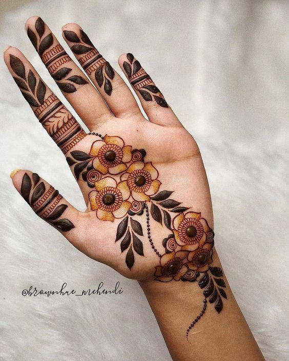 Rose Mehndi Designs 