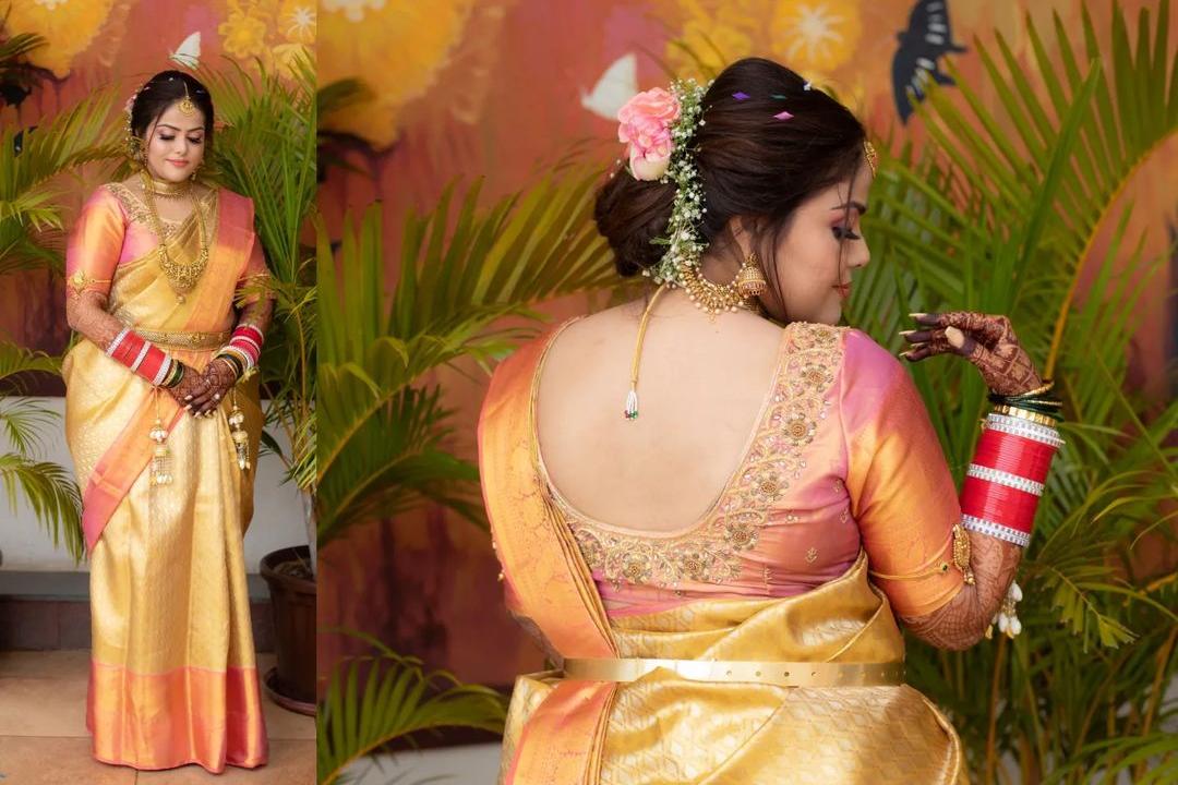 A Woman in a Sari Dress Posing · Free Stock Photo