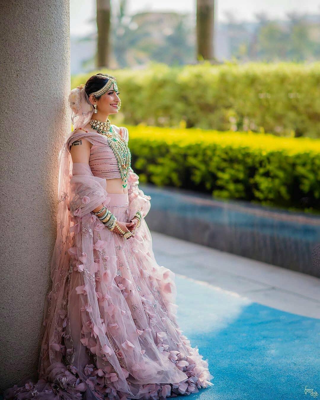 Bride in Pink Wedding Dress and Tiara · Free Stock Photo