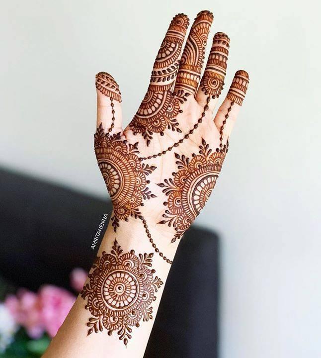 Bridal Full Hand Mehndi Design Modern Stylish and Simple