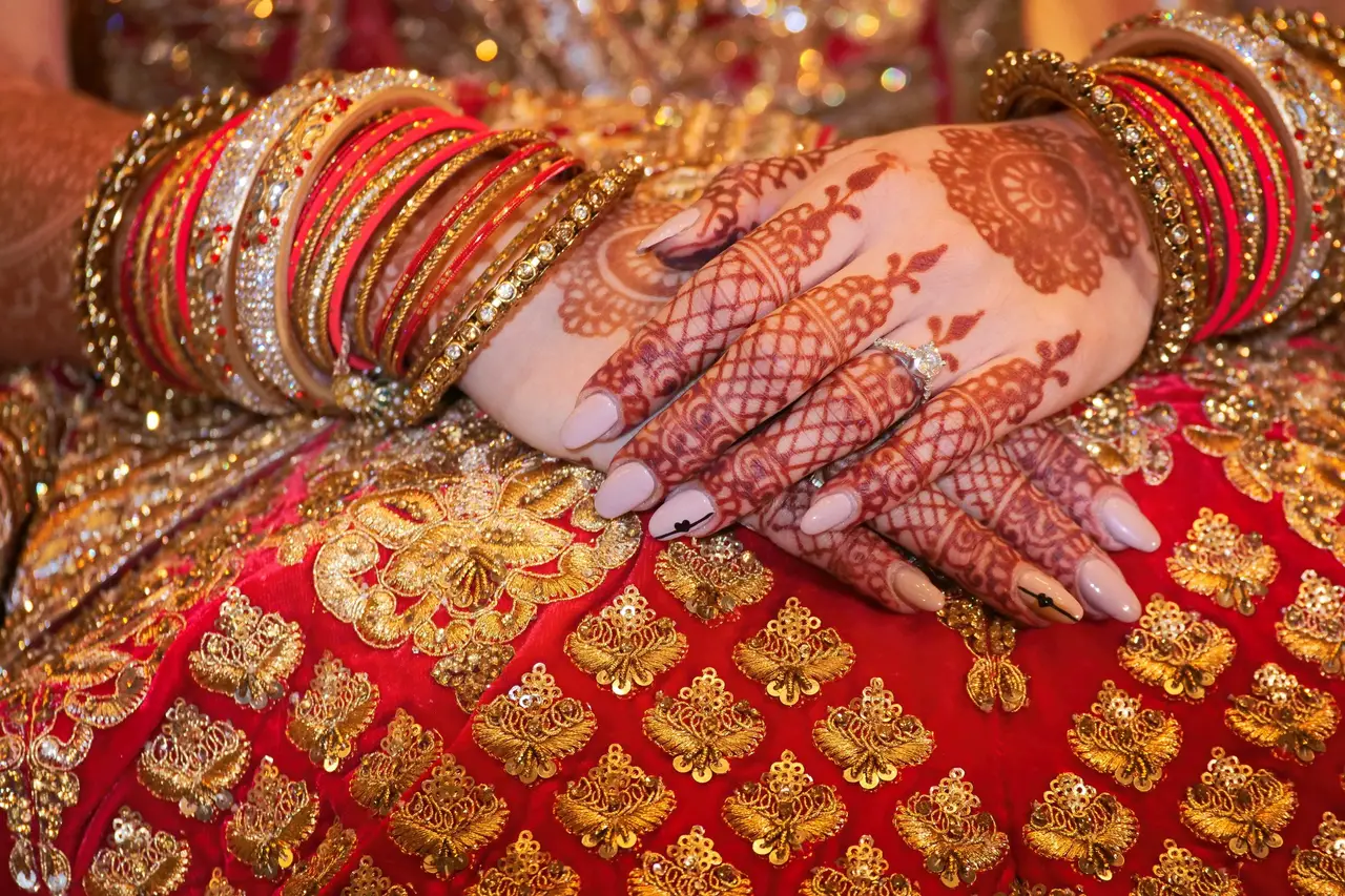 Bridal Nail Art Design Ideas - Wedding (Indian) Nail Art Design Idea | Bridal  nails designs, Wedding nail art design, Bridal nail art