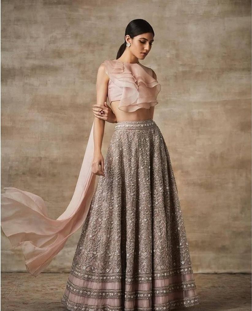 GROOTINN Georgette Party Wear Lehenga Choli at Rs 1299 in Surat | ID:  25632435362