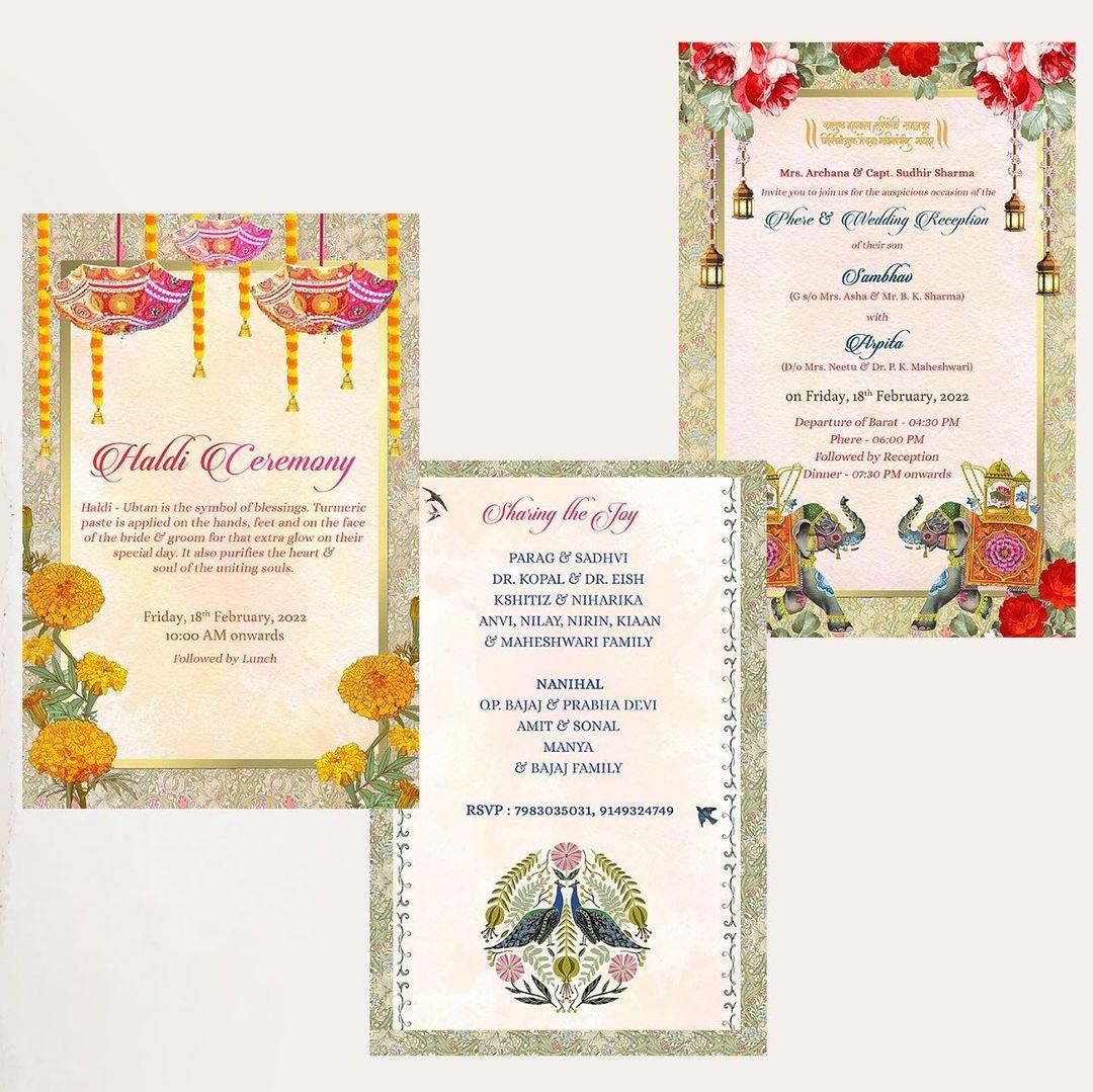 117596 formal wedding invitation message bulbul bhansali digital invite