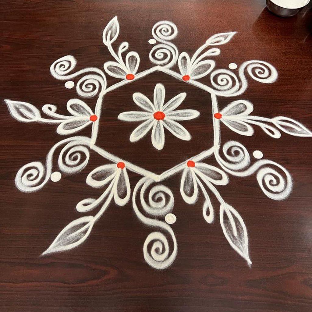 simple rangoli kolam patterns