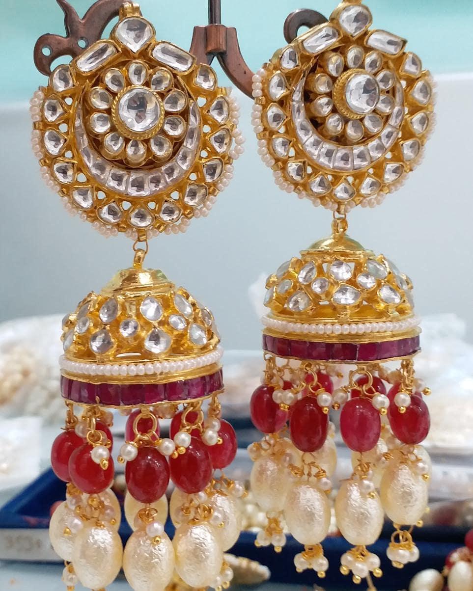 Polki earrings hot sale with price