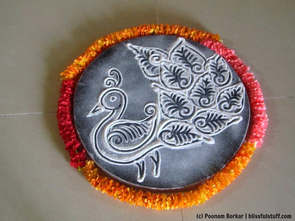 Rangoli design by Blissful Stuff