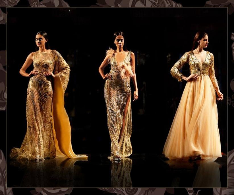 25+ Golden Gowns by Designer Manish Malhotra | Simple bridal gowns, Indian  fashion saree, Indian bride outfits