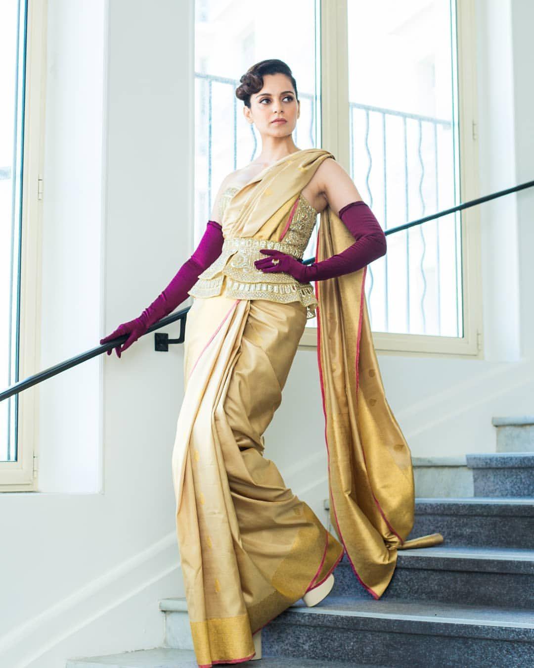 Silk on sale saree outfit