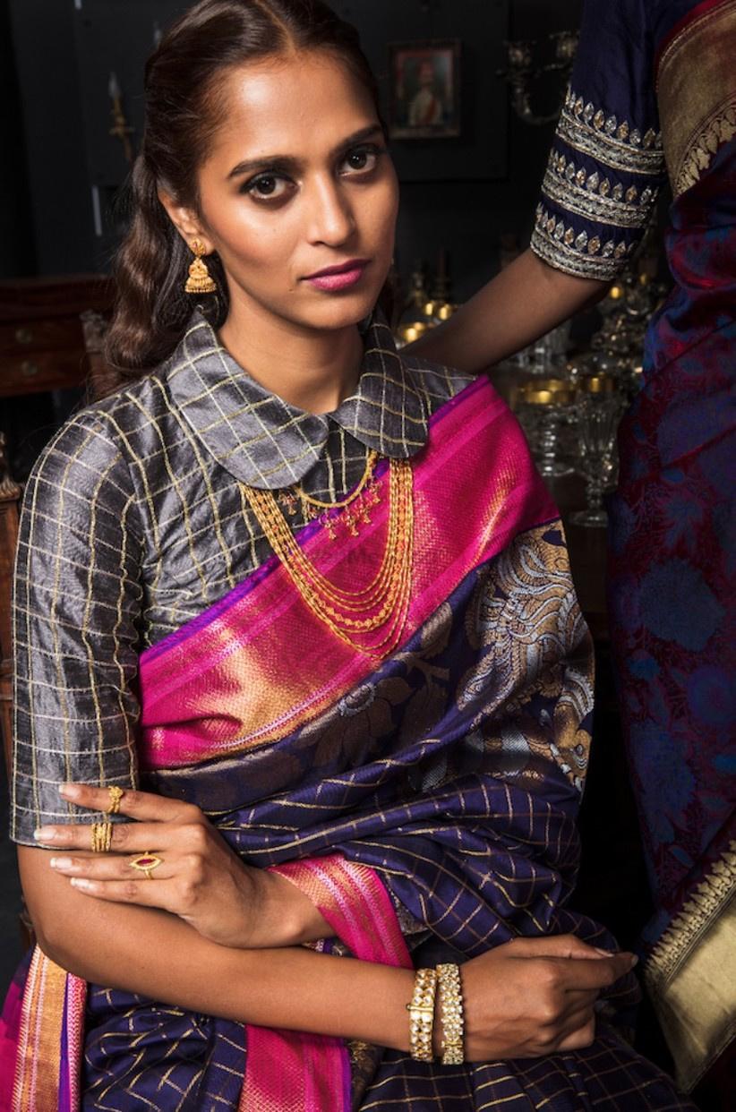 100 Latest Pattu Saree Blouse Designs and Patterns: (2023 Images)  Boat  neck blouse design, Blouse designs high neck, Pattu saree blouse designs