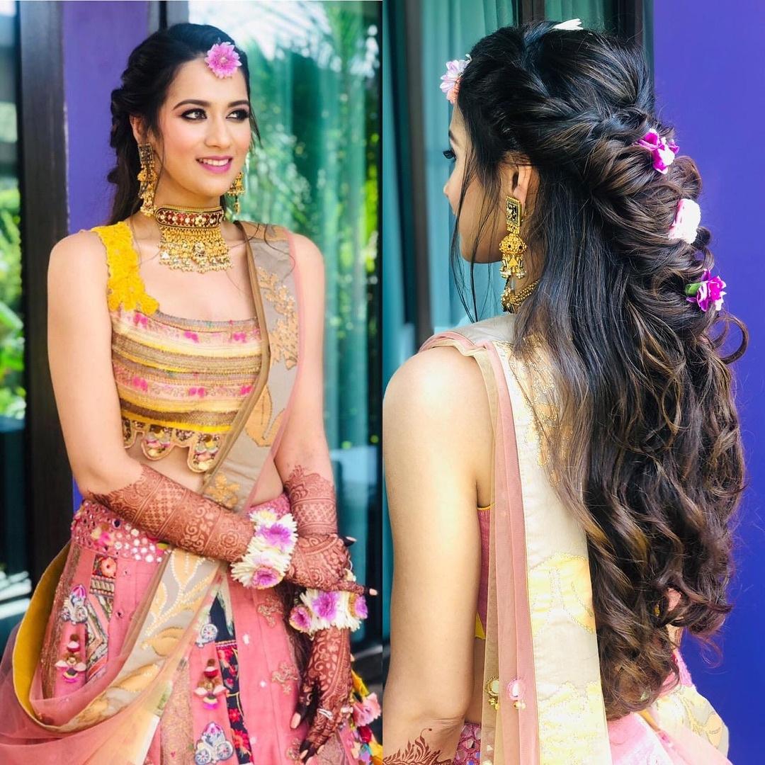 8 easy and simple hairstyles with lehenga - YouTube