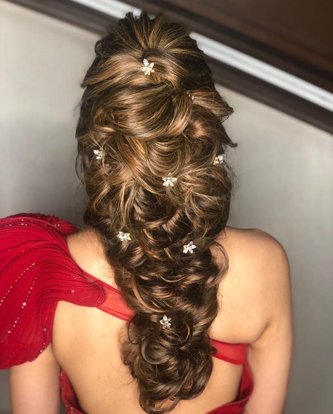 BEAUTIFUL OPEN HAIRSTYLE FOR WESTERN LEHENGA\PARTY WEAR||#FRONT HAIRSTYLES  FOR OUT GOING GIRLS - YouTube