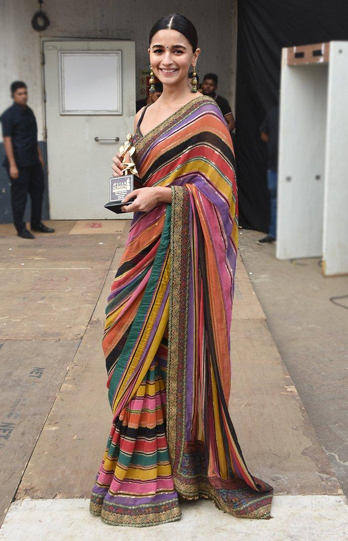84627 alia bhatt dresses sabyasachi saree striped saree