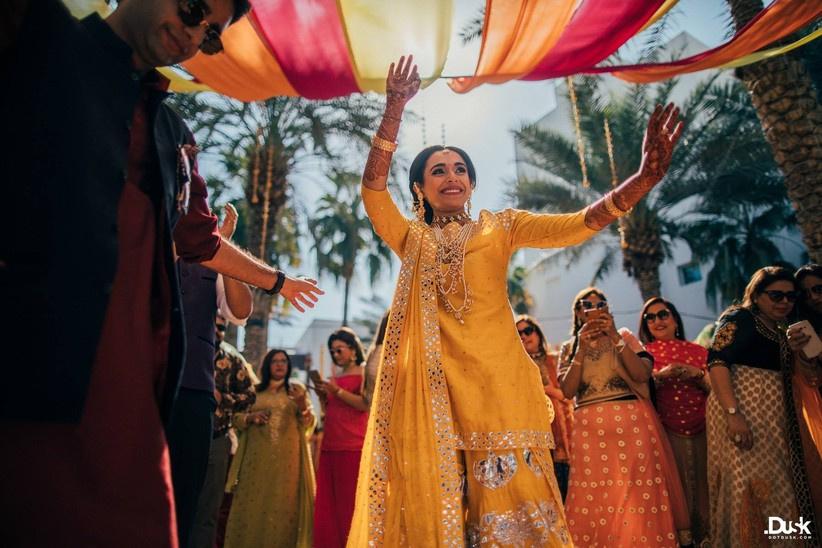 Black Gold Pakistani Wedding Sharara Palazzo Suit SFZ108550 –  ShreeFashionWear