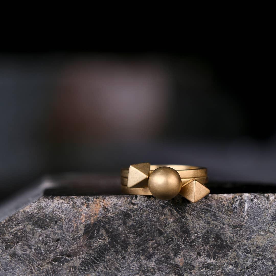 New Trendy Design Gold Plated American Diamond Finger Ring For Men & Boys.
