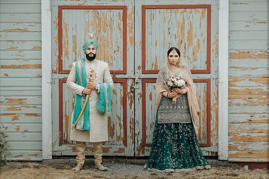 Mustard Punjabi Lehenga With Anarkali Kurti