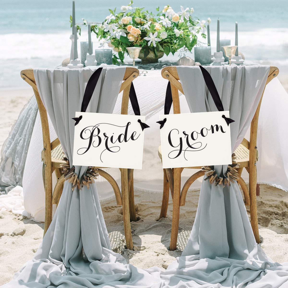 Breathtaking Bride and Groom Chair Decorations for Inspo