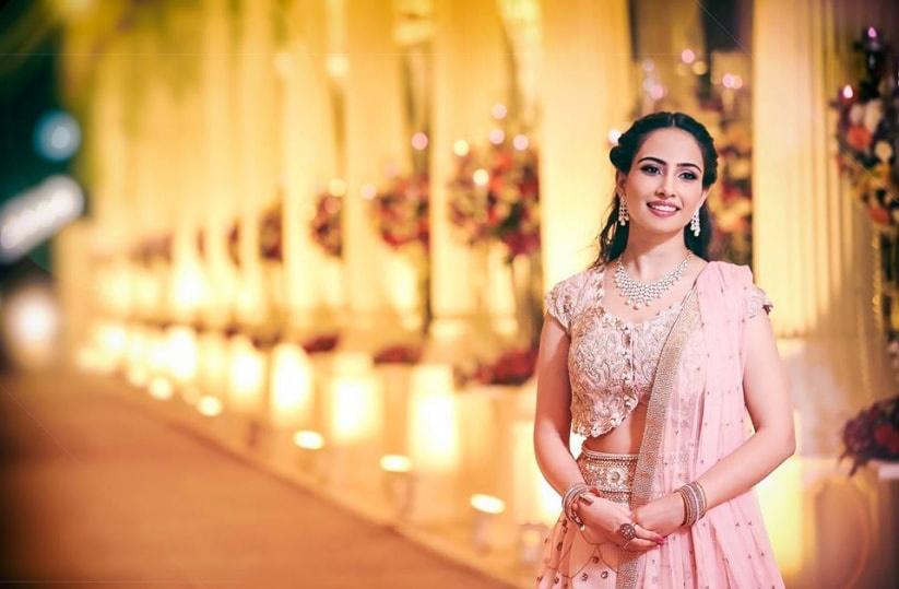Simple Designer light pink color printed lehenga choli for bridal look |  Indian wedding dress modern, Wedding dresses for girls, Wedding lehenga  designs