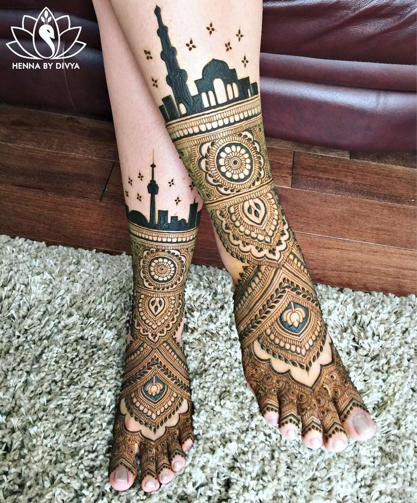 14047 leg mehndi design henna by divya city of love