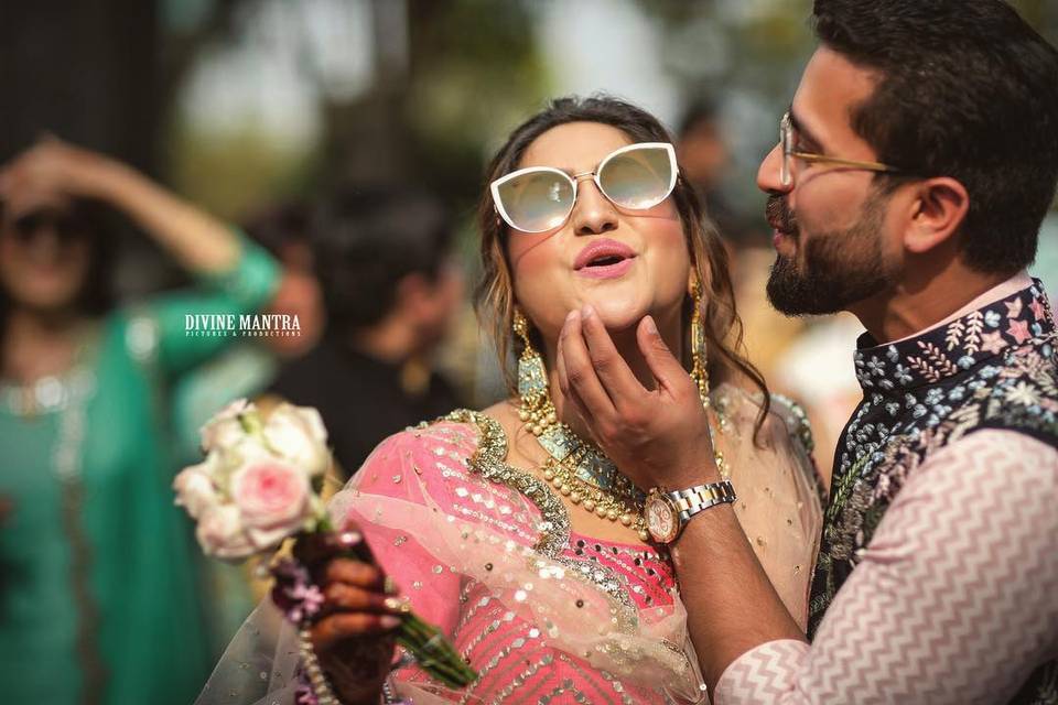 Dark Blue Sarees With a Unique Blouse to Match for the Brides