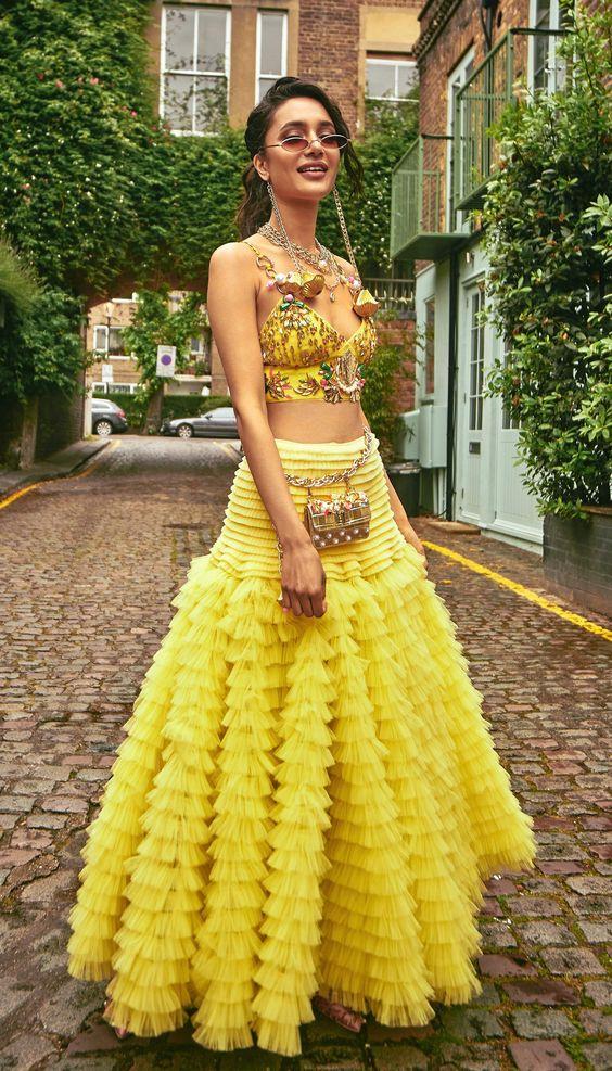 84247 neon lehenga designs papa dont preach neon yellow