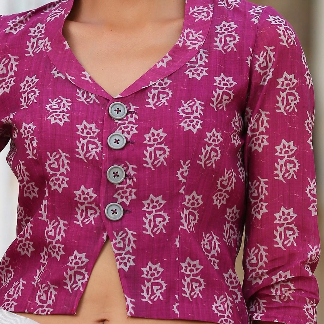 Cotton Saree Blouse Designs
