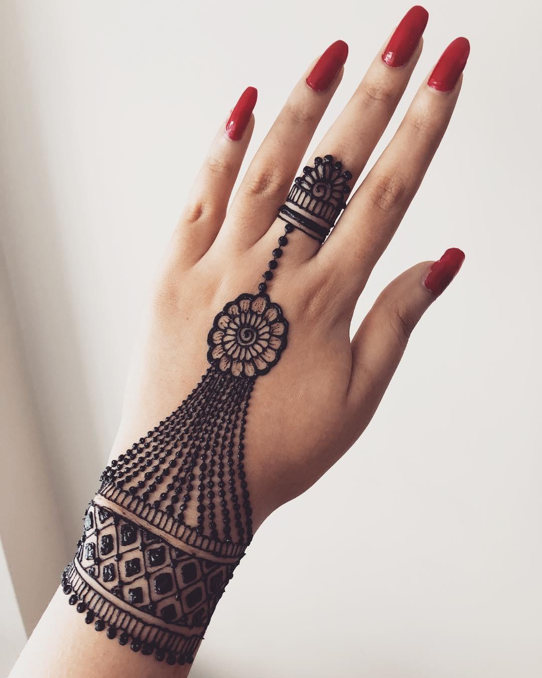 Simple Arabic Mehndi Designs for Left Hand - K4 Fashion