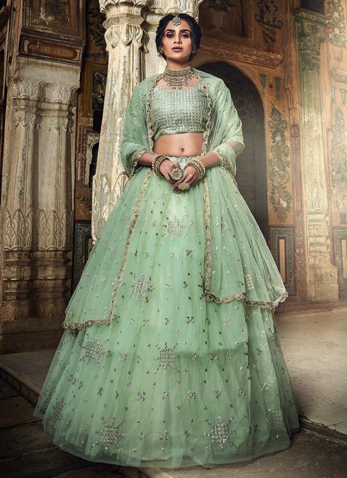 Lush Green Lehenga Choli Collection | Zeel Clothing | Color: Green